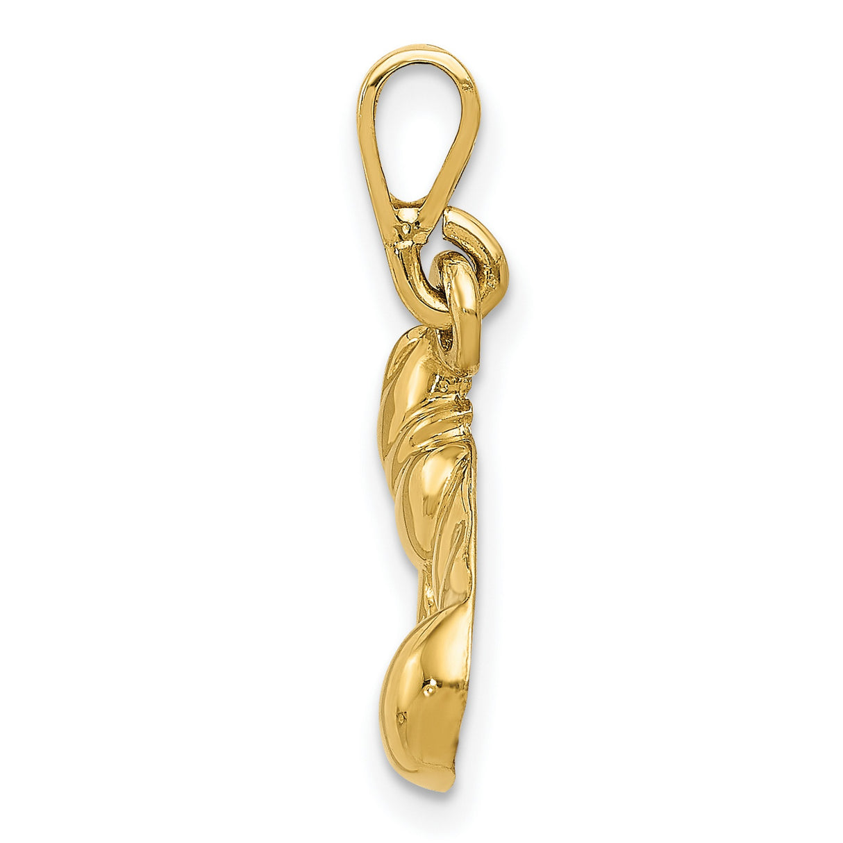 10k Yellow Gold Boxing Glove Pendant, Realistic Sports Design for Men or Unisex Wear