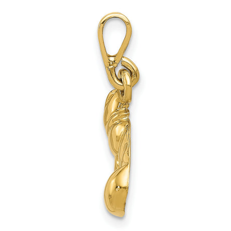 10k Yellow Gold Boxing Glove Pendant, Realistic Sports Design for Men or Unisex Wear