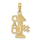 #1 DAD Charm Pendant in Real 10k Yellow Gold