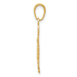 10k Yellow Gold Snowflake Pendant with Intricate Winter Motif, Nature-Inspired Design