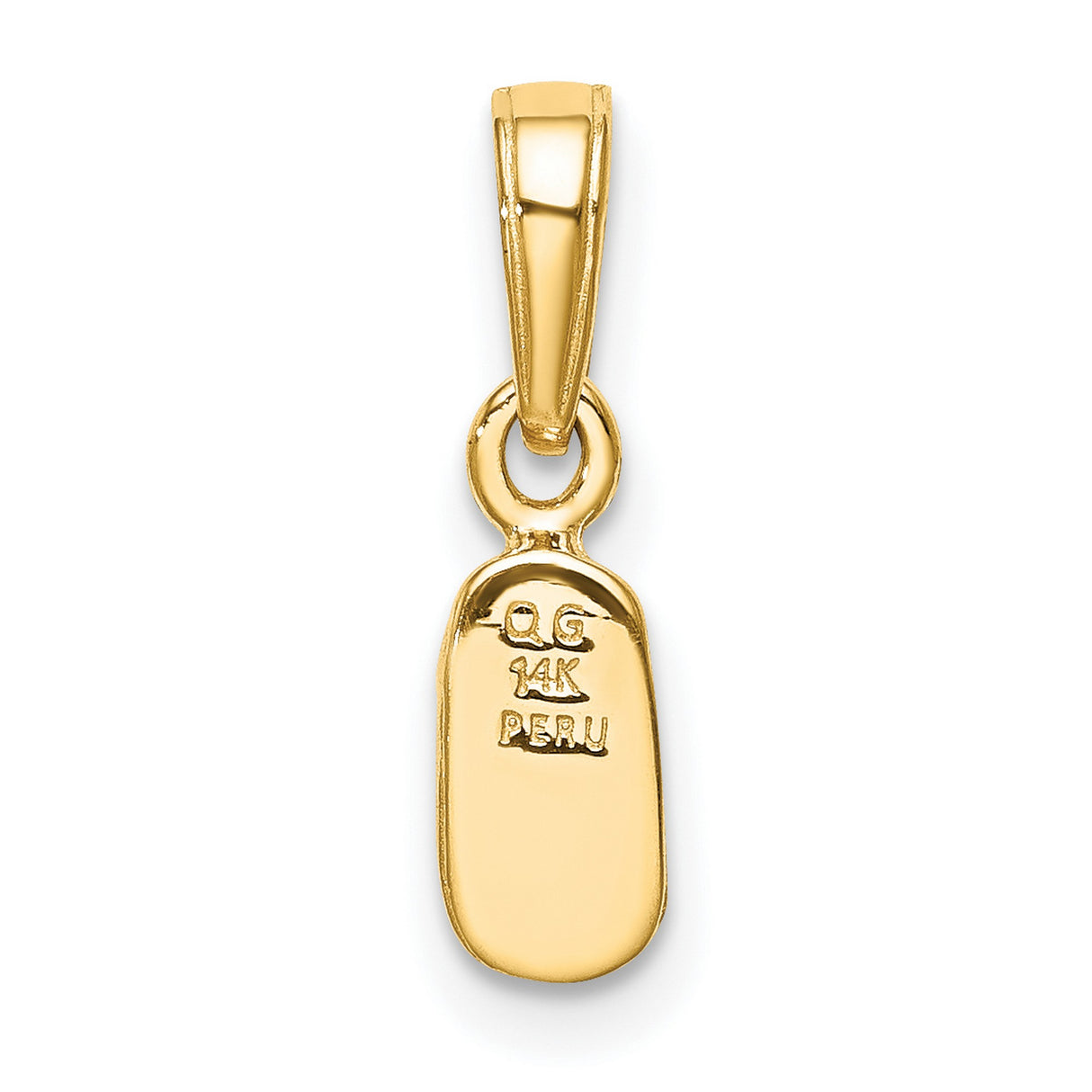 10k Yellow Gold Baby Shoe Pendant, Minimalist Motherhood Keepsake Charm for Women or Unisex Wear