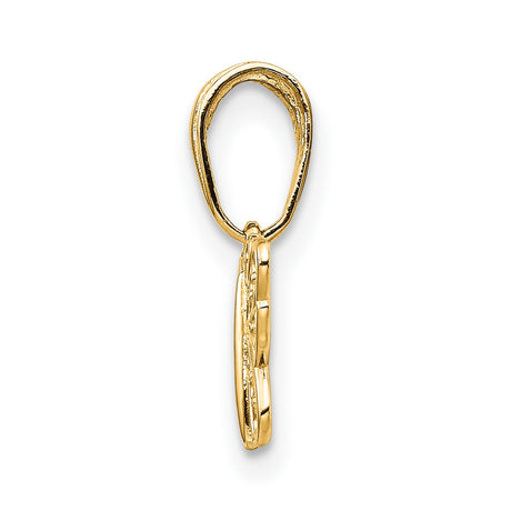 10k Yellow Gold Butterfly Pendant with Delicate Filigree Openwork Design