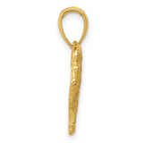 Lion Charm Pendant in Real 10k Yellow Gold