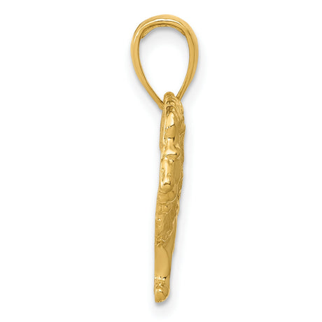 Lion Charm Pendant in Real 10k Yellow Gold