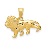 Lion Charm Pendant in Real 10k Yellow Gold