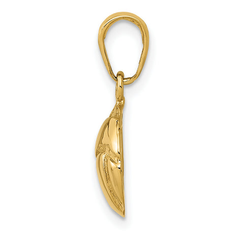 10k Yellow Gold Volleyball Pendant, 3D Polished Sports Charm, Unisex Athletic Jewelry