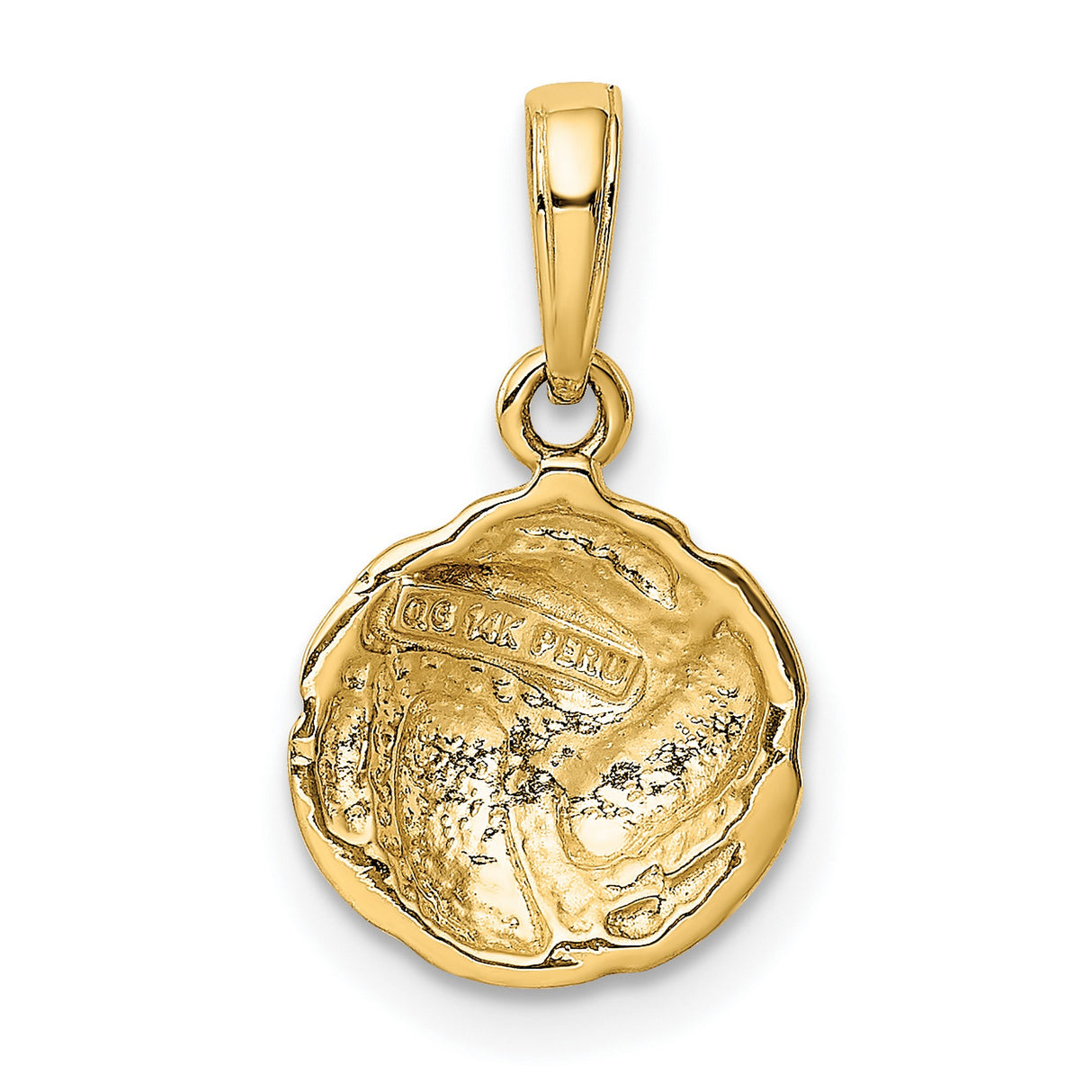 10k Yellow Gold Volleyball Pendant, 3D Polished Sports Charm, Unisex Athletic Jewelry