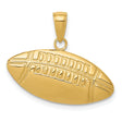 10k Yellow Gold Football Pendant, Textured Oval Sports Charm for Men or Unisex Wear