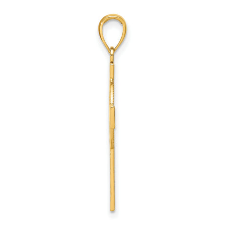 10k Yellow Gold Celtic Cross Pendant with Interwoven Knot Design for Men and Women