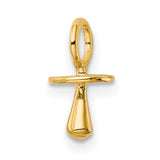 10k Yellow Gold Ankh Cross Pendant, Polished Egyptian Symbol of Eternal Life