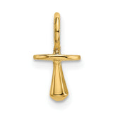 10k Yellow Gold Ankh Cross Pendant, Polished Egyptian Symbol of Eternal Life