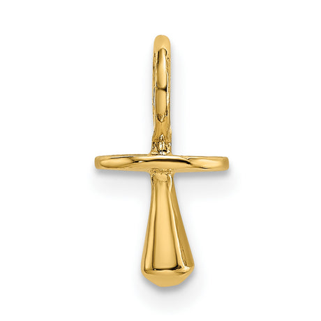 10k Yellow Gold Ankh Cross Pendant, Polished Egyptian Symbol of Eternal Life