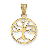 10k Yellow Gold Tree of Life Pendant with Detailed Openwork Design for Women or Unisex Wear
