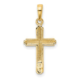 Cross Charm Pendant in Real 10k Yellow Gold