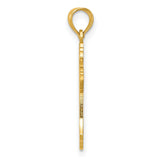 10k Yellow Gold Cross Pendant with Byzantine-Inspired Symmetric Design and Arrow Tip Detailing