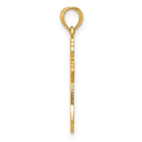 10k Yellow Gold Cross Pendant with Byzantine-Inspired Symmetric Design and Arrow Tip Detailing