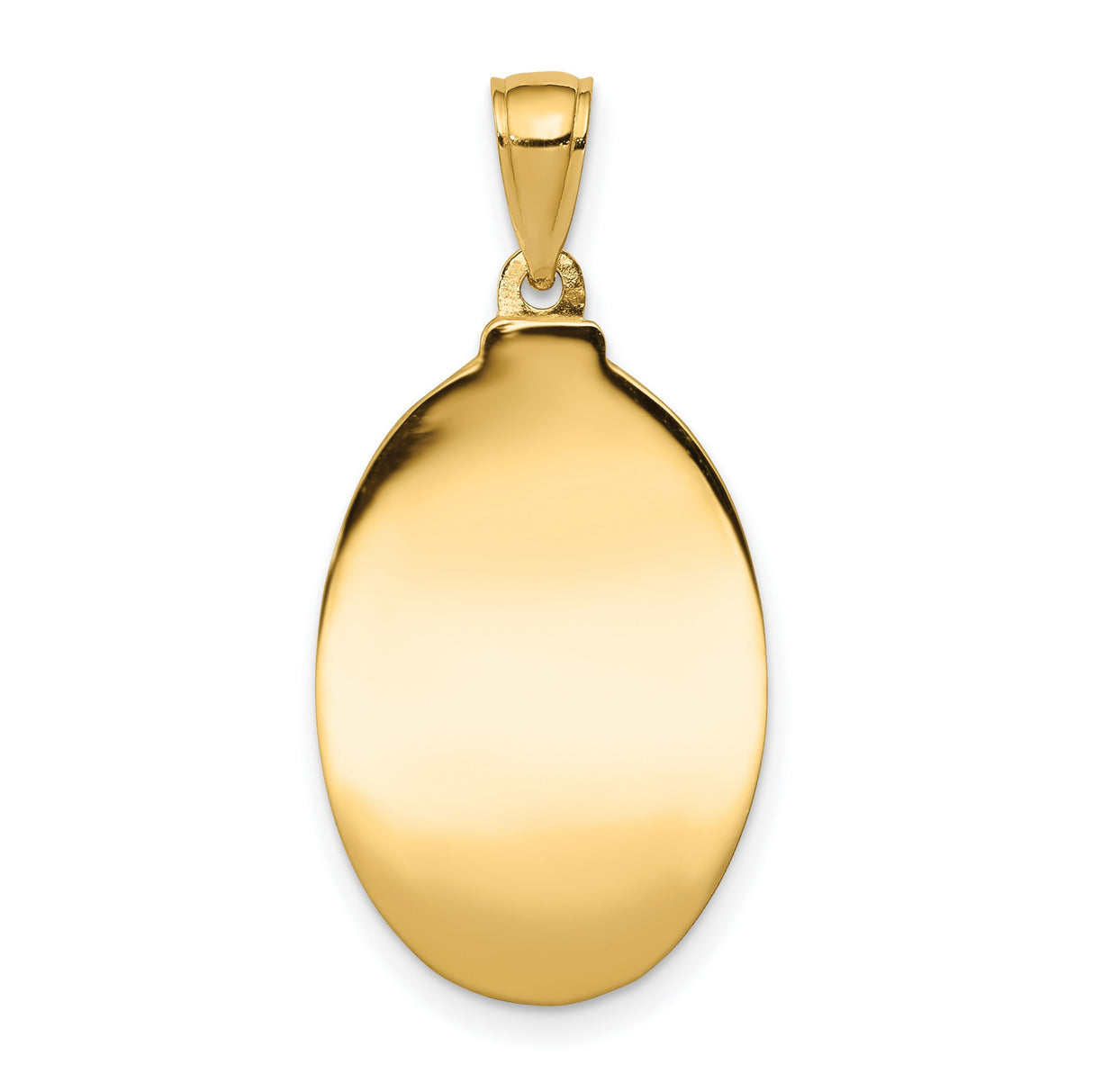 10k Yellow Gold Saint Anthony Medal Pendant, Oval Catholic Religious Charm for Women