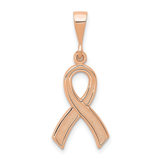 Awareness Charm Pendant in Real 10k Rose Gold