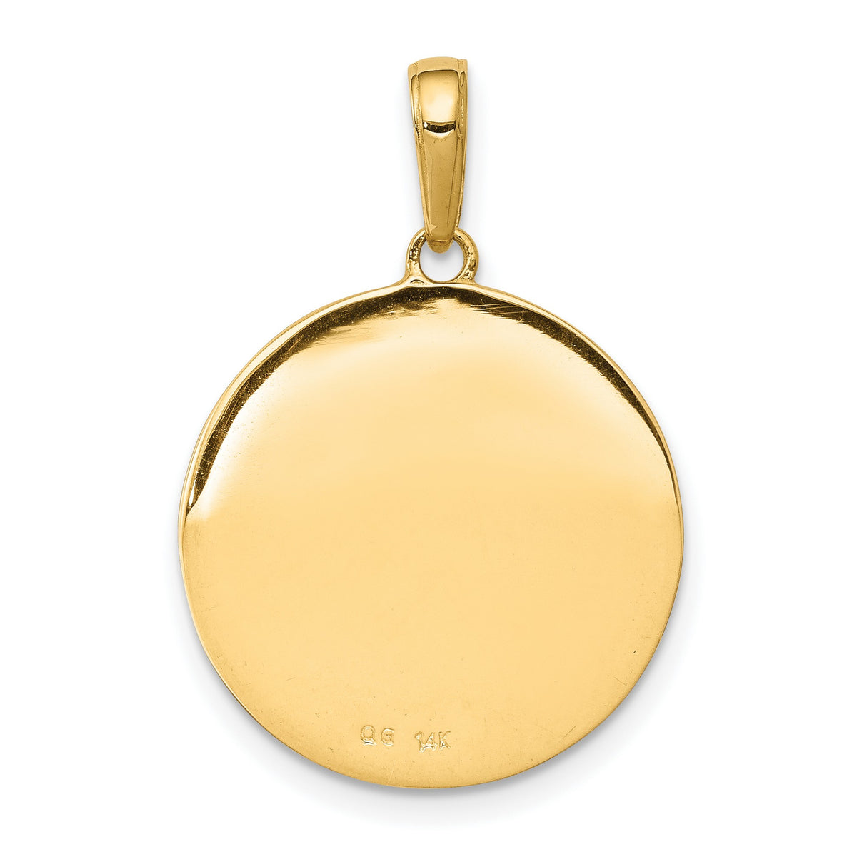 10k Yellow Gold Saint Anthony Pendant Medal with Pray for Us Inscription, Christian Religious Jewelry
