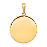 10k Yellow Gold Saint Anthony Pendant Medal with Pray for Us Inscription, Christian Religious Jewelry