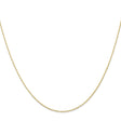 10K Yellow Gold 0.5 mm Polished Chain Necklace, Solid