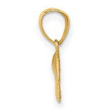 10k Yellow Gold Elephant Pendant with Raised Trunk, Spiritual Animal Charm for Women