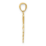 10k Yellow Gold RN Pendant with Caduceus Symbol, Detailed Wings and Staff Design