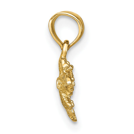 10k Yellow Gold Butterfly Pendant with Intricate Wing Detailing, Nature-Inspired Charm for Women