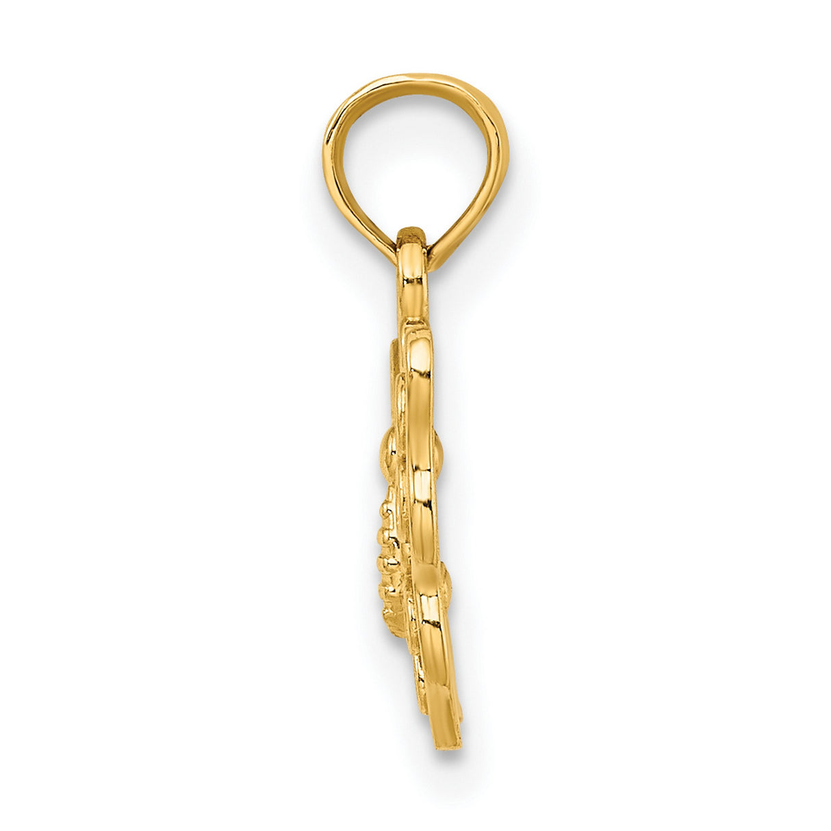 10k Yellow Gold Butterfly Pendant with Open Filigree Wings, Symbolic Nature Jewelry for Women