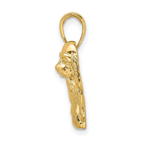 10k Yellow Gold Cocker Spaniel Dog Pendant, Lifelike Animal Charm for Women or Unisex Wear