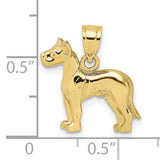 10k Yellow Gold Dog Pendant, Sculpted Animal Charm Symbolizing Loyalty and Companionship