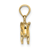 10k Yellow Gold Pig Charm Pendant, 3D Animal Symbol with Chinese Zodiac and Farming Heritage