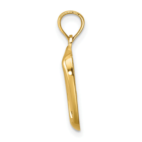 KITTY Bowl Charm Pendant in Real 10k Yellow Gold