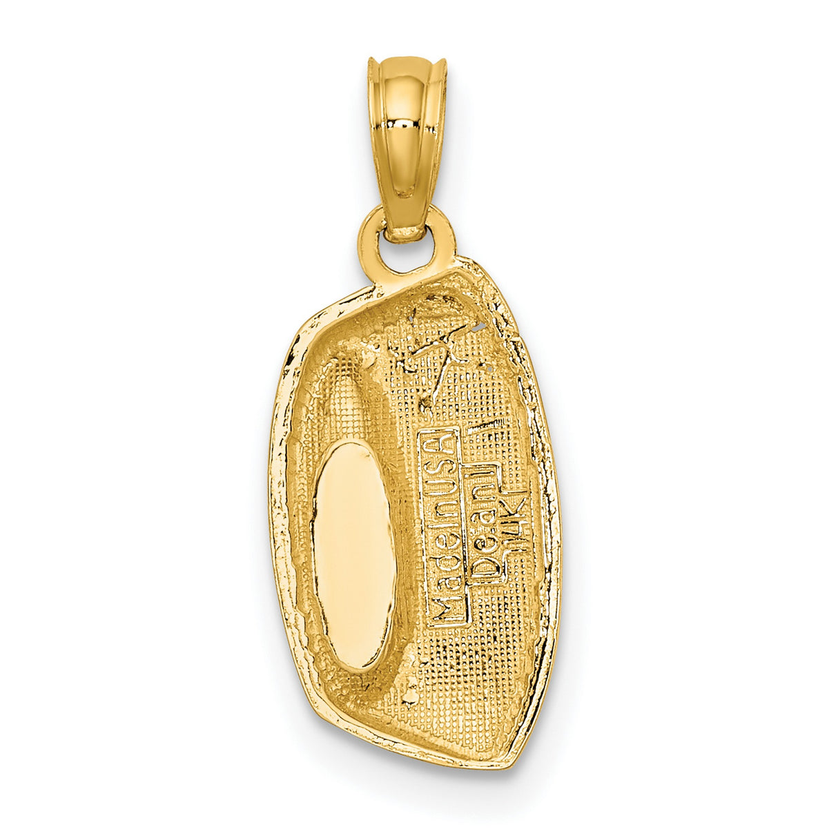 KITTY Bowl Charm Pendant in Real 10k Yellow Gold