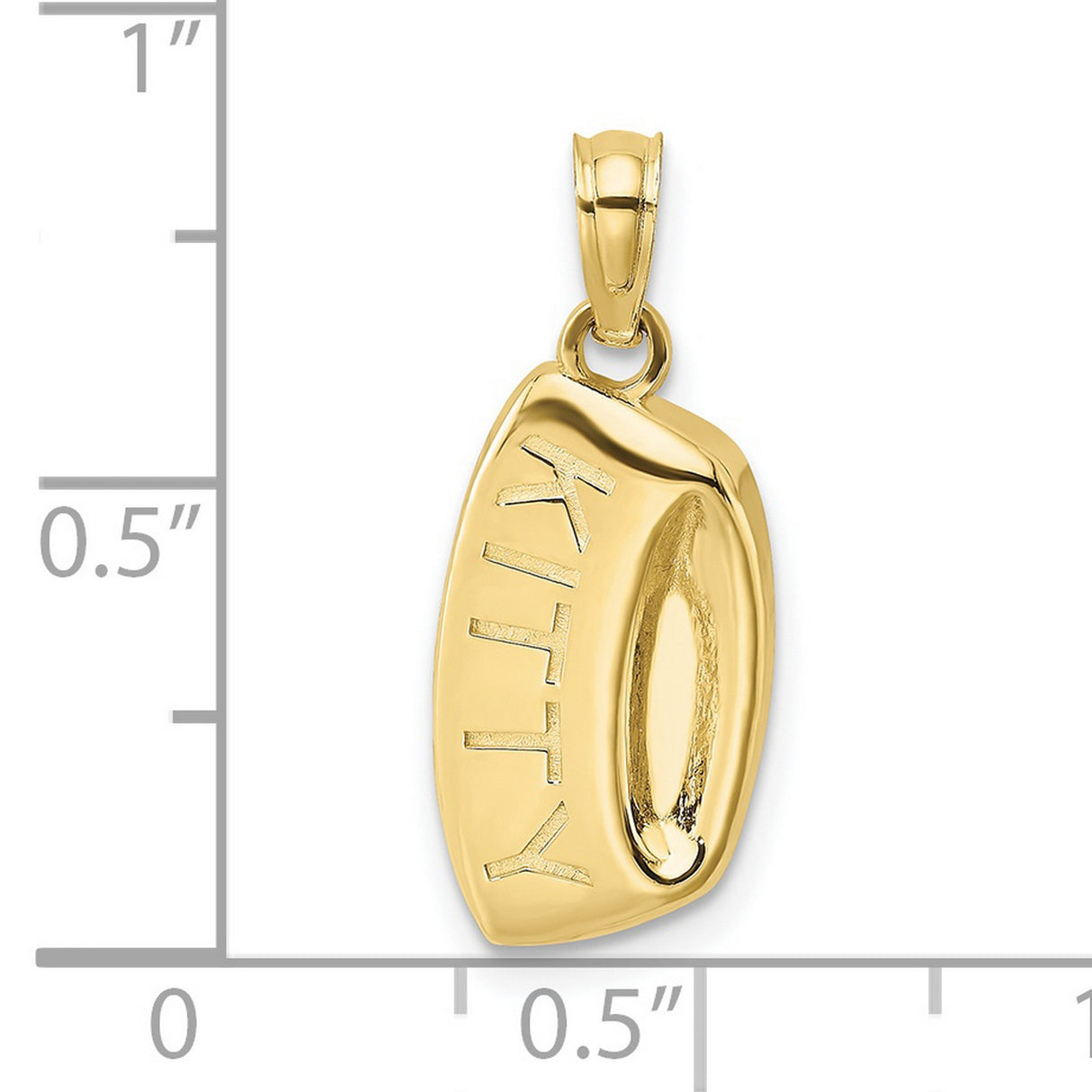KITTY Bowl Charm Pendant in Real 10k Yellow Gold