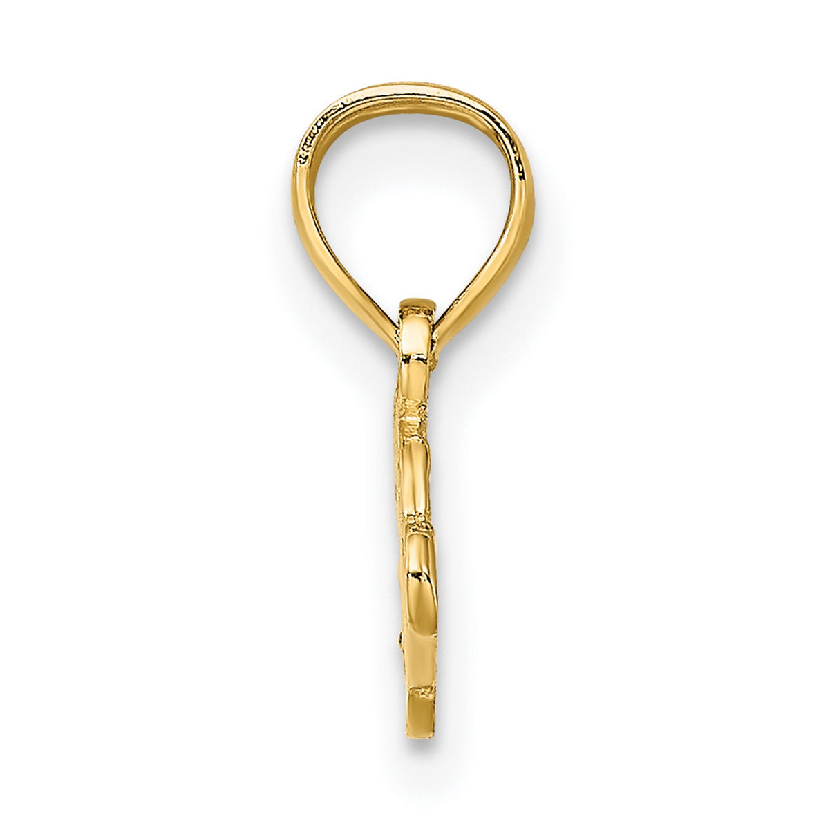 10k Yellow Gold Turtle Pendant, Nature-Inspired Symbol of Longevity and Protection