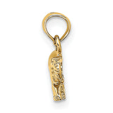 10k Yellow Gold Elephant Pendant with Raised Trunk, Symbol of Strength and Wisdom, Unisex Charm