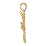 10k Yellow Gold Deer Head Pendant with Realistic Antlers, Nature Inspired Hunting Jewelry for Men