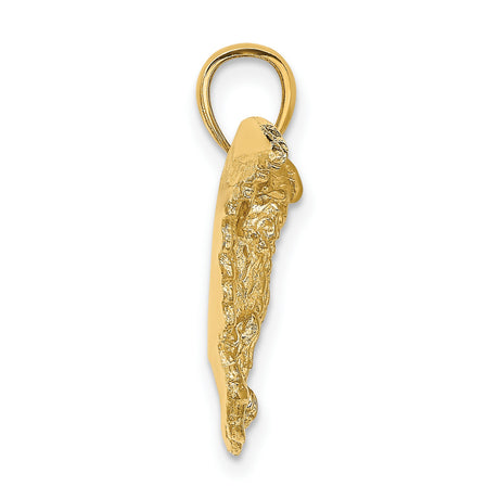 10k Yellow Gold Eagle Pendant with Outstretched Wings, Patriotic Symbol for Men