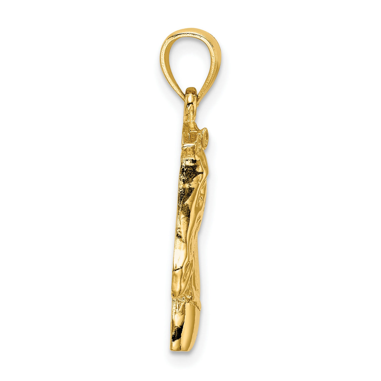 10k Yellow Gold Horse Head Pendant, Detailed Equestrian Animal Design for Men or Unisex