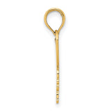 10k Yellow Gold Butterfly Pendant with Openwork Design and Delicate Wing Detail