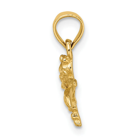 10k Yellow Gold Dragonfly Pendant with Detailed Wings, Nature-Inspired Insect Charm for Women