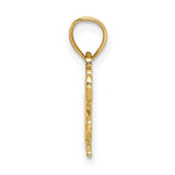 10k Yellow Gold Carousel Horse Pendant, Whimsical Vintage Carnival Charm for Women