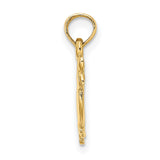 10k Yellow Gold Pendant with Mother and Baby Duck, Symbol of Family and Maternal Love
