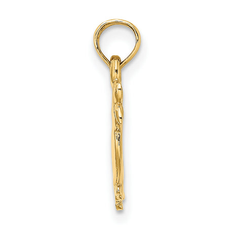 10k Yellow Gold Pendant with Mother and Baby Duck, Symbol of Family and Maternal Love