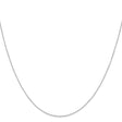 10K White Gold 0.42 mm Curb Chain Necklace, Polished