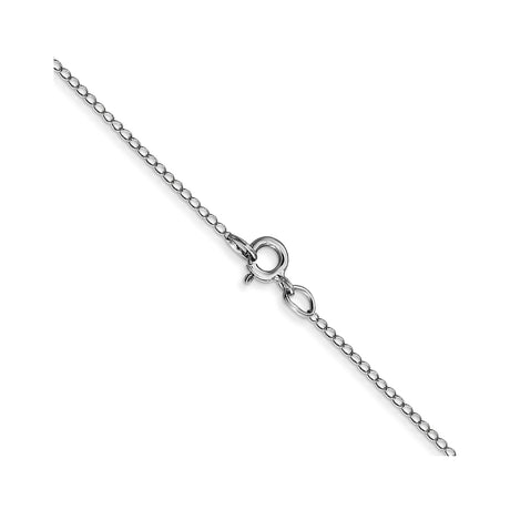 10K White Gold 0.42 mm Curb Chain Necklace, Polished alternate angle