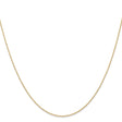 10K Yellow Gold 0.6 mm Polished Chain Necklace, Solid