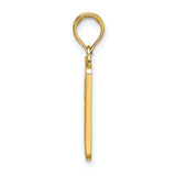 10k Yellow Gold Bingo Card Pendant with Red Enamel Detailing, Game Theme Charm