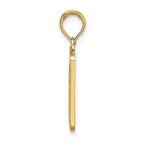 10k Yellow Gold Bingo Card Pendant with Red Enamel Detailing, Game Theme Charm